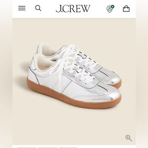 NWOT J. Crew Silver Sneakers (wmns 9)